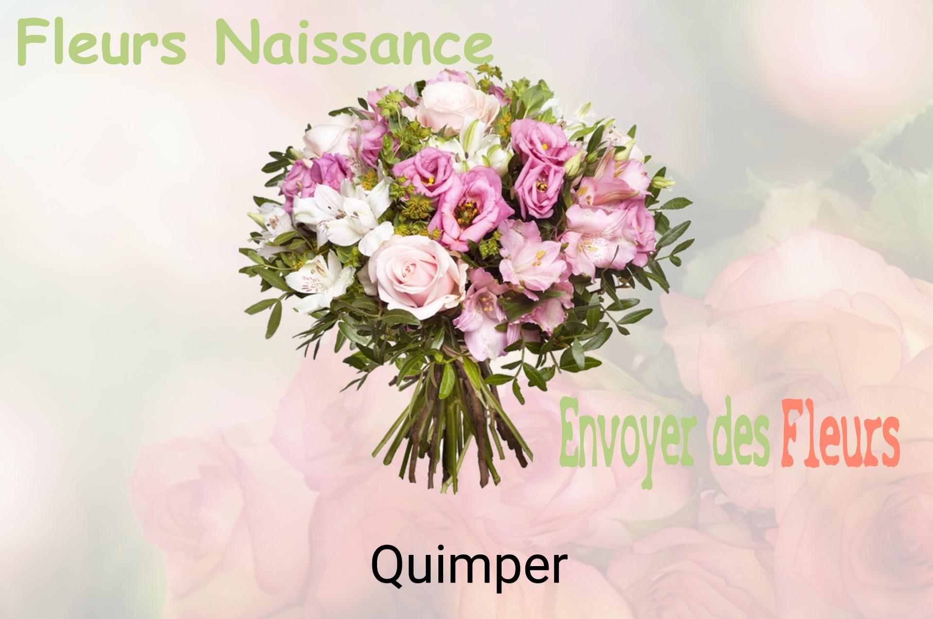 Bouquet de fleurs de naissance livré à Quimper